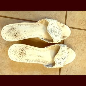 Jack Roger wedge sandals white